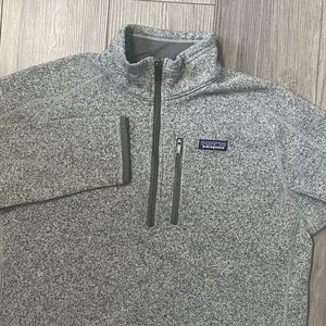 Patagonia Better Sweater Men's L Quarter 1/4 Zip Gray Pullover Outdoor Fleece